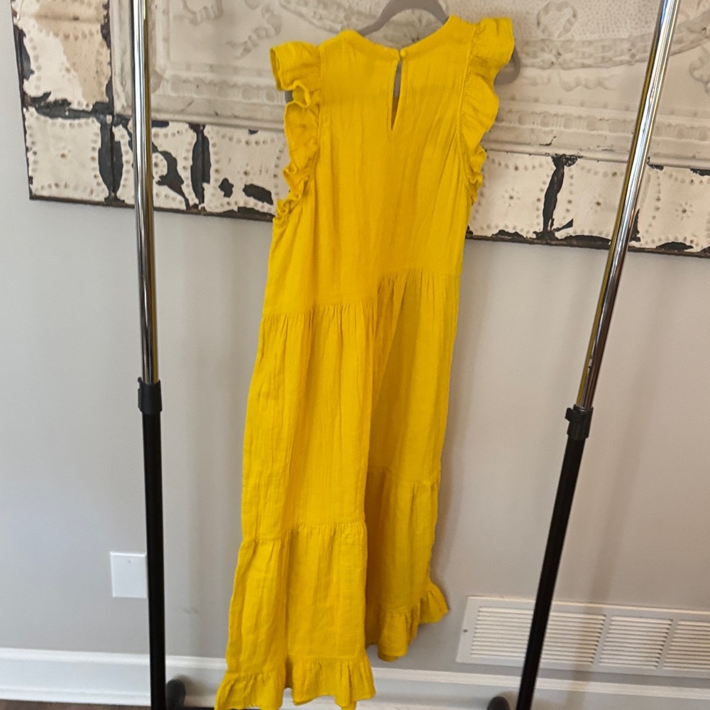 Universal Thread Yellow Ruffled Casual Dress - Picture 3 of 3